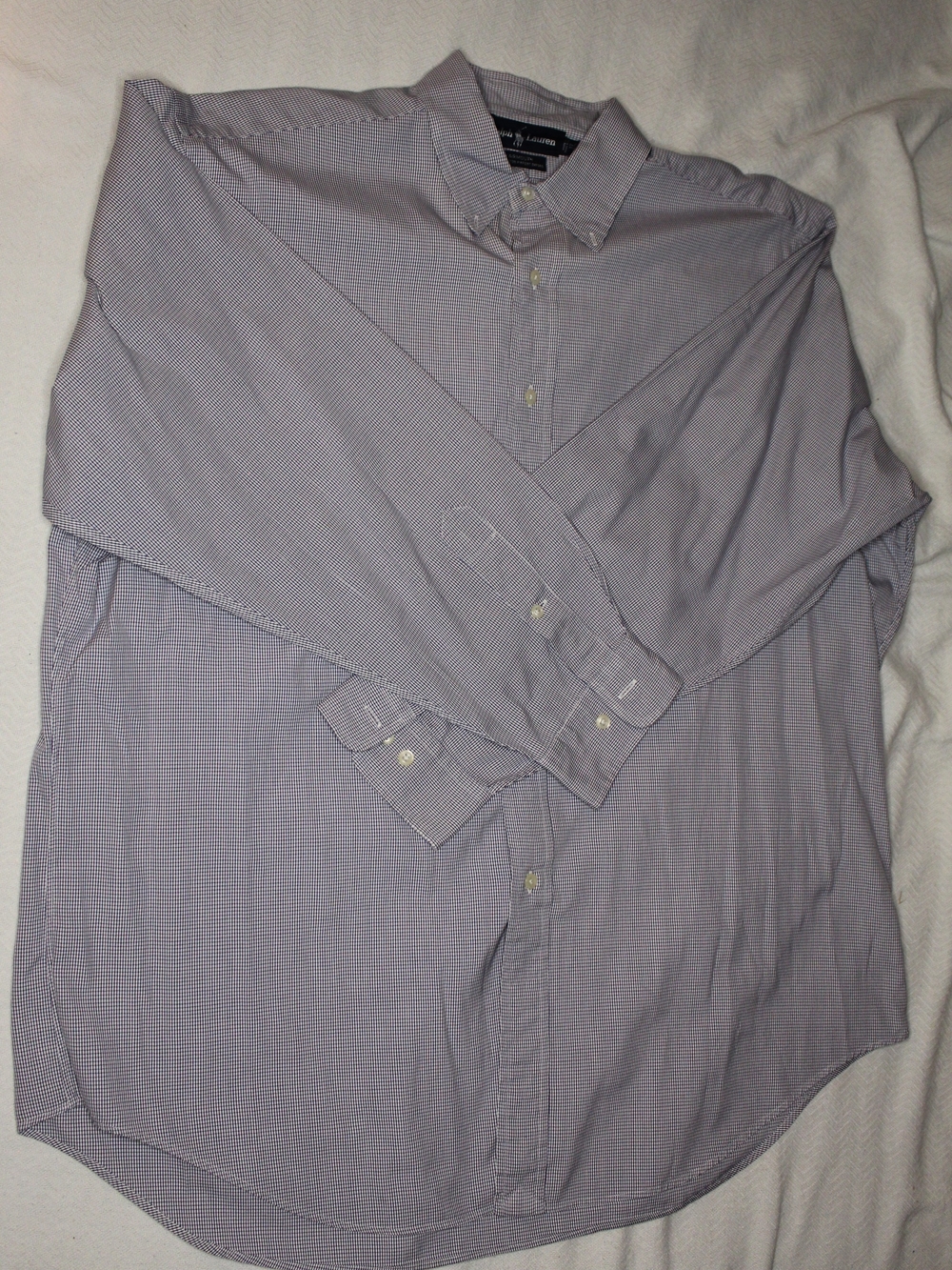 Ralph Lauren Yarmouth 17 34/35 Cotton Pinpoint Oxford Button Down